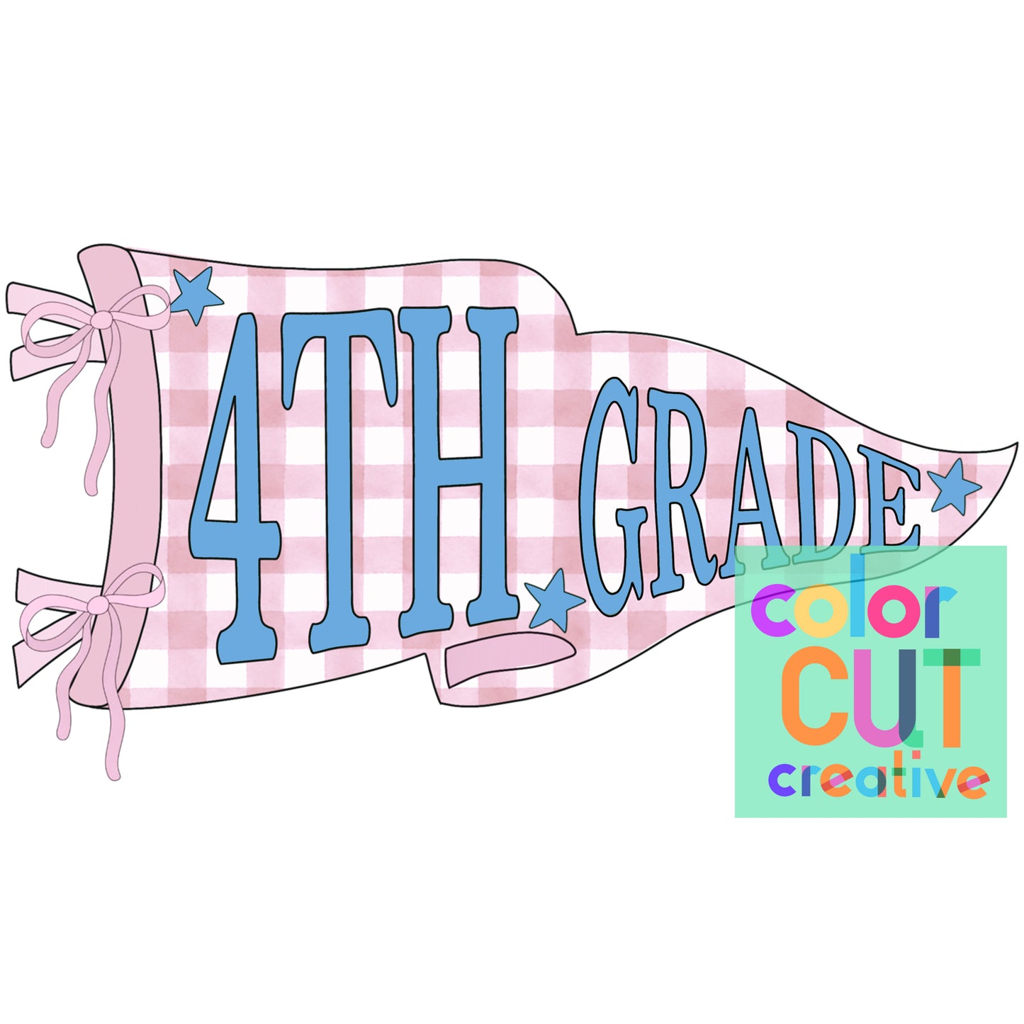 4th Grade Gingham Pennant