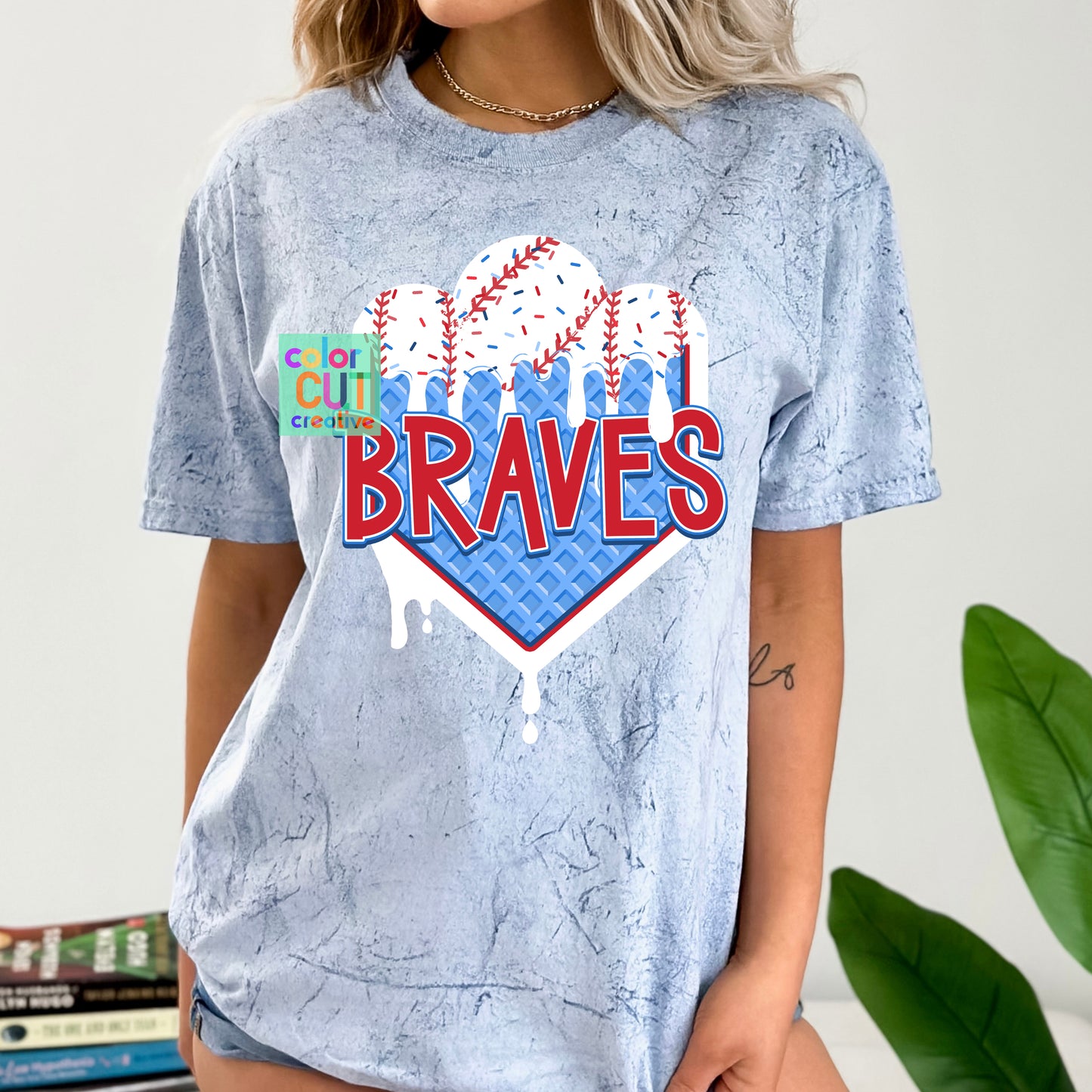 Braves Americana Home Plate Waffle Cone