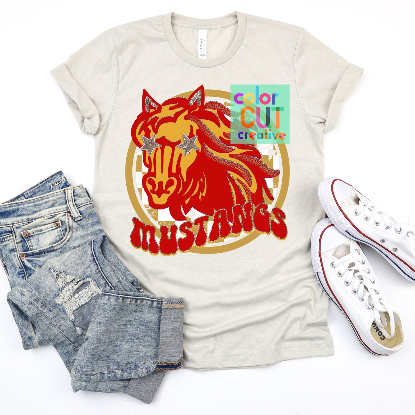 Mustangs Red Gold