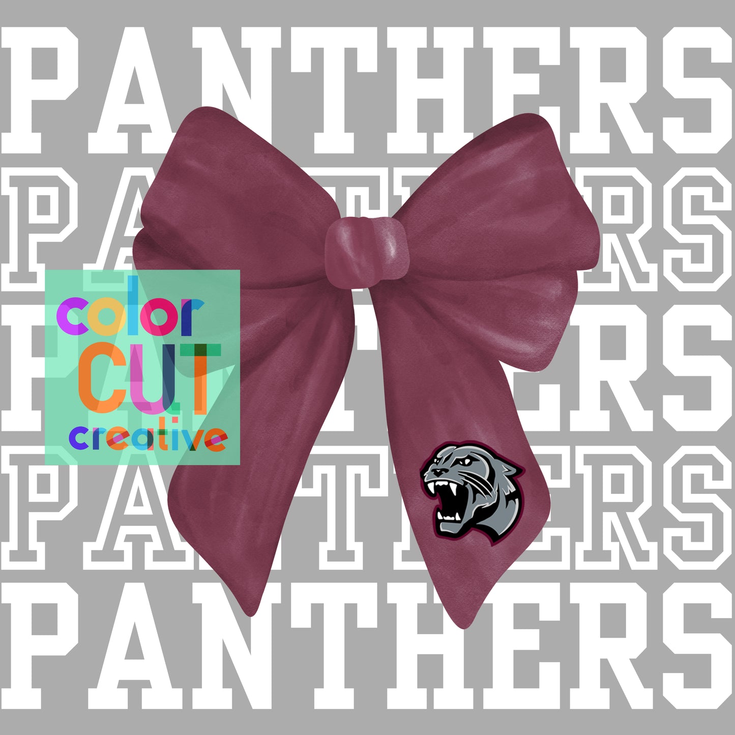 Benton Panthers Repeating Word Design