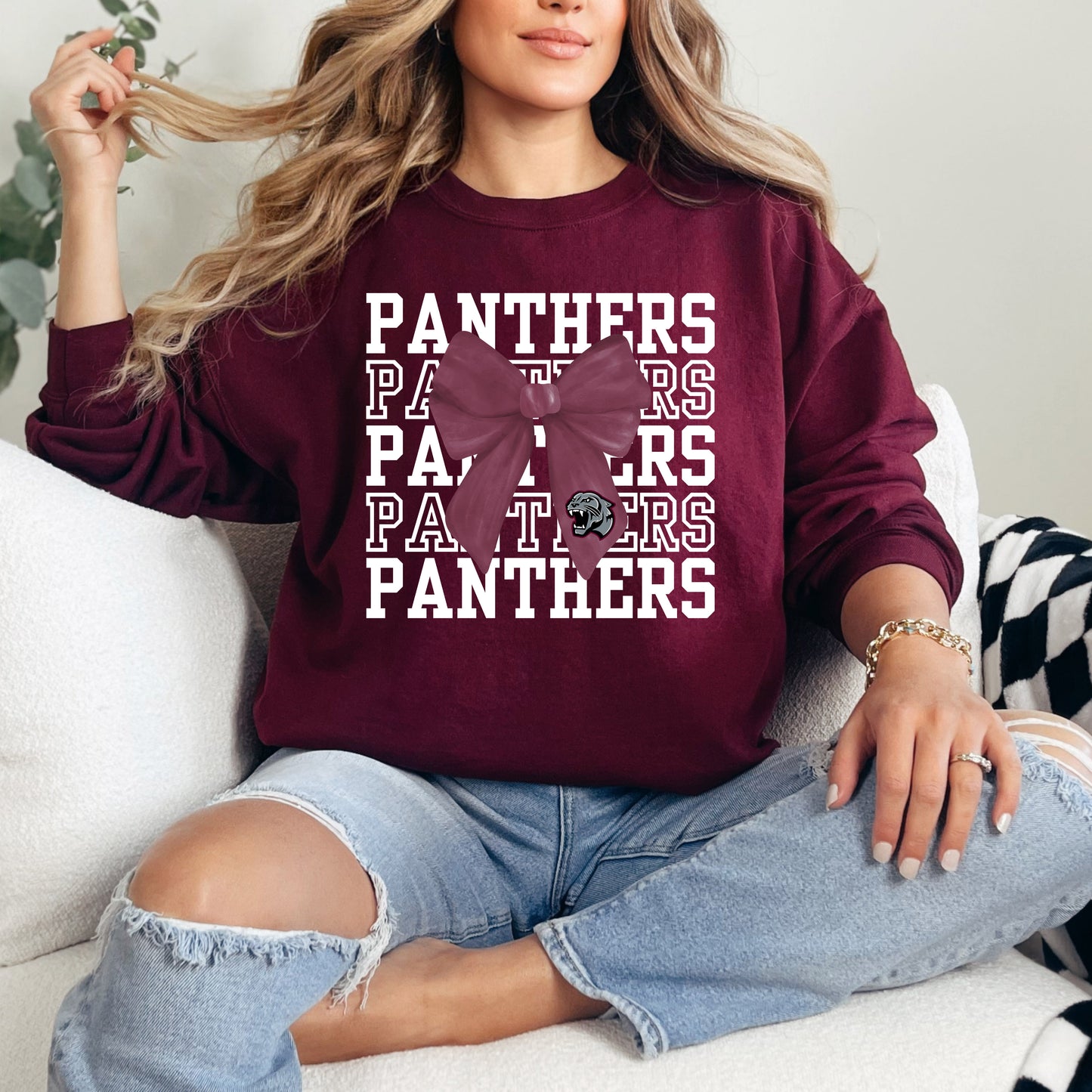 Benton Panthers Repeating Word Design