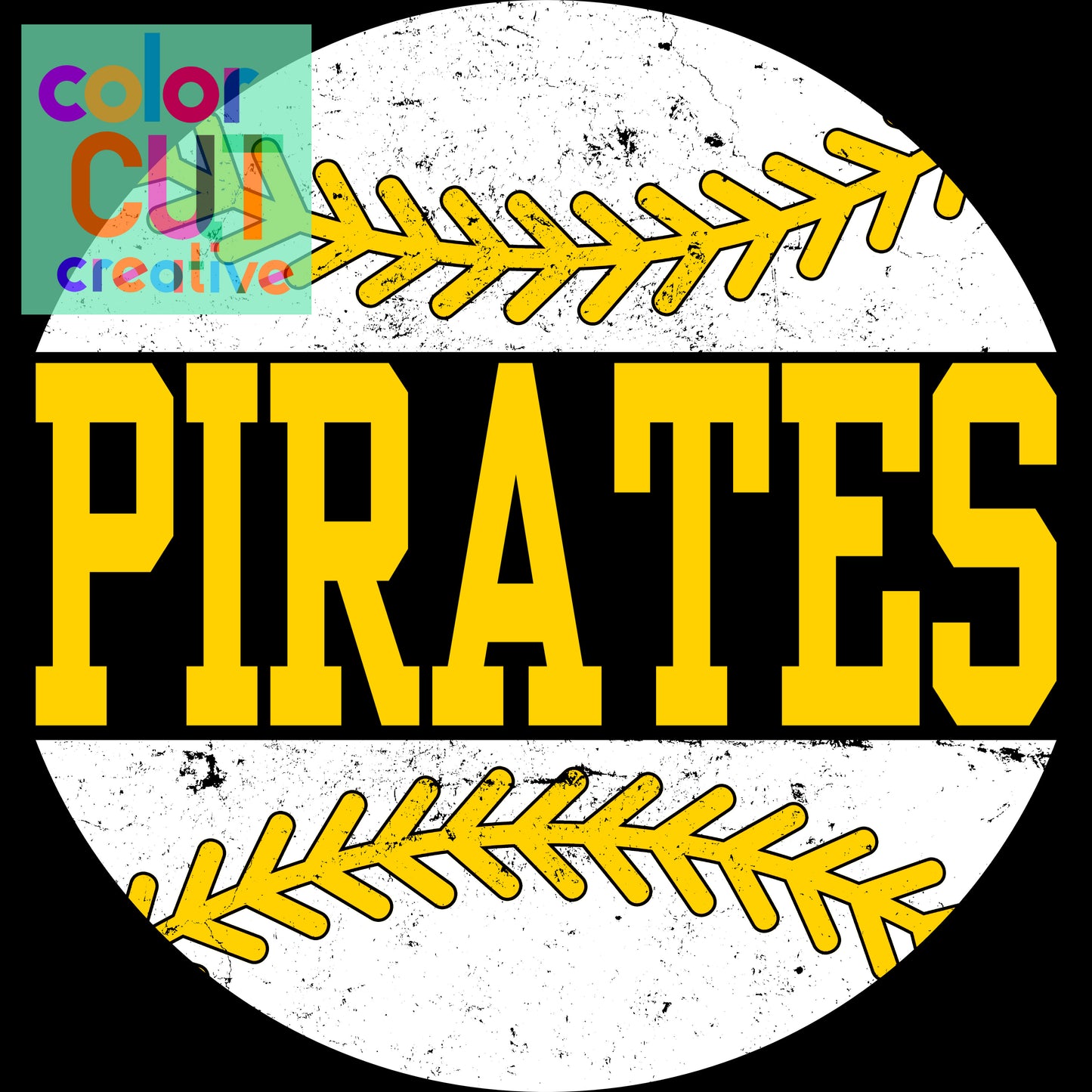 Pirates Distressed Baseball