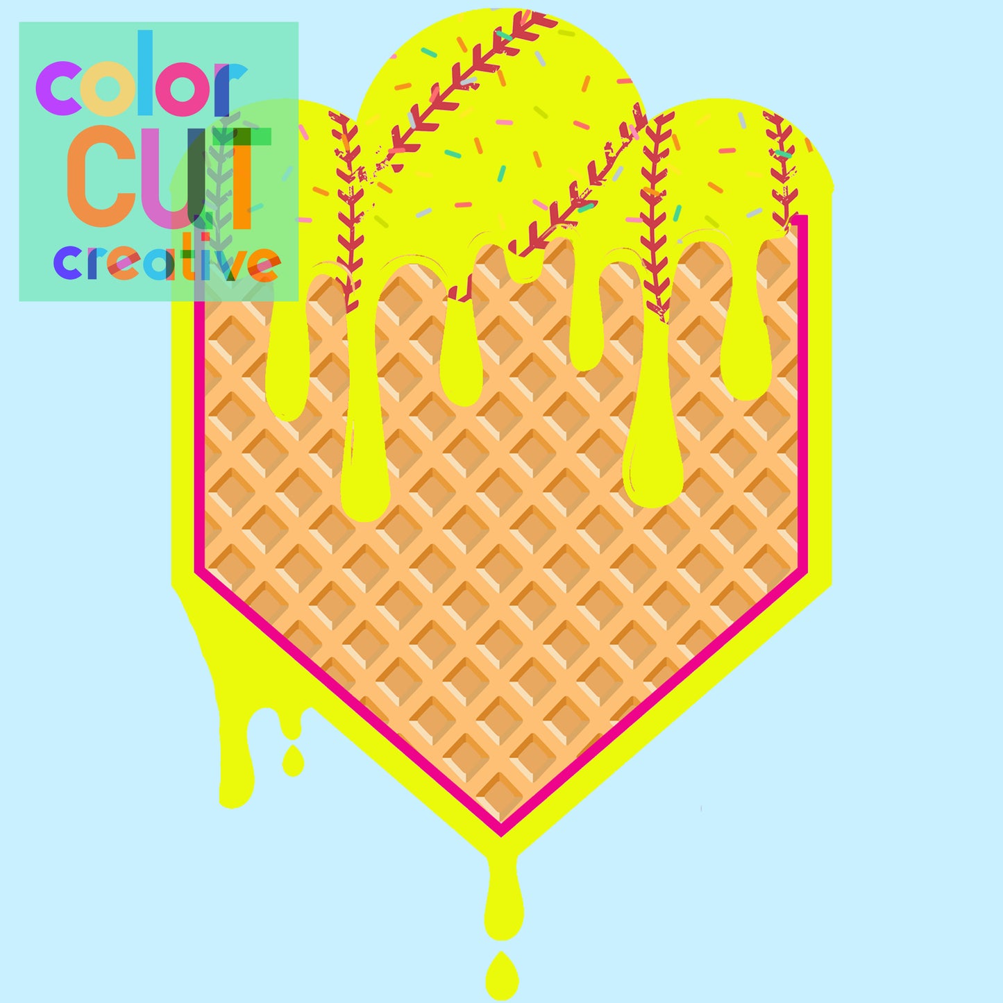 Softball Waffle Cone Home Plate