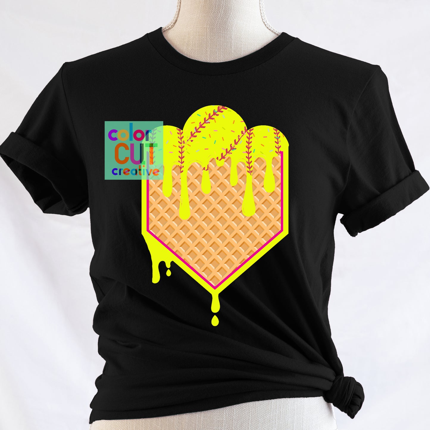 Softball Waffle Cone Home Plate