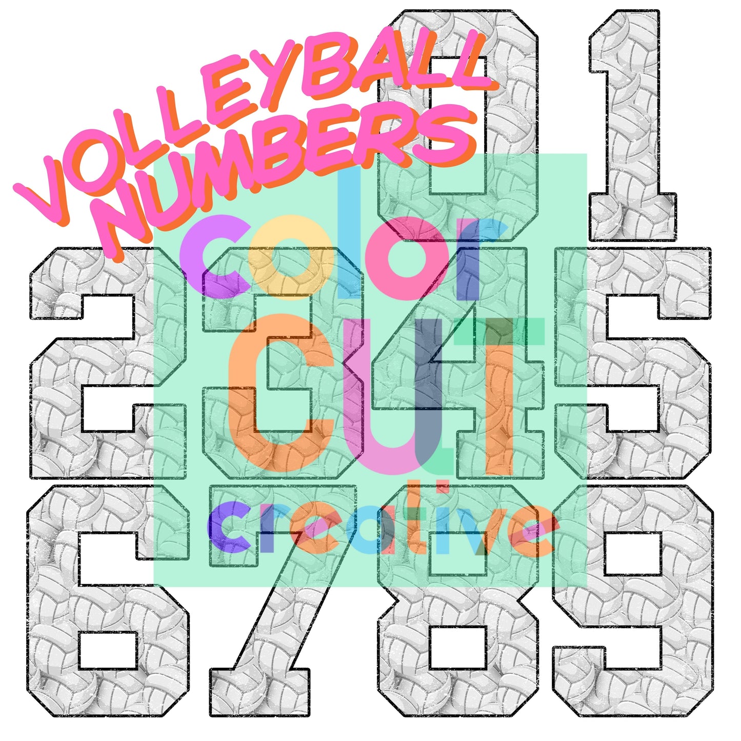 Volleball Numbers Clipart