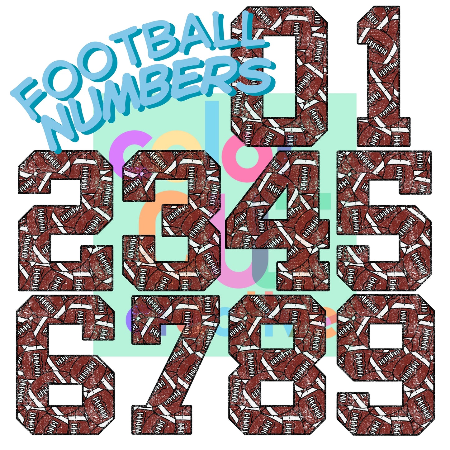 Football Numbers Clipart
