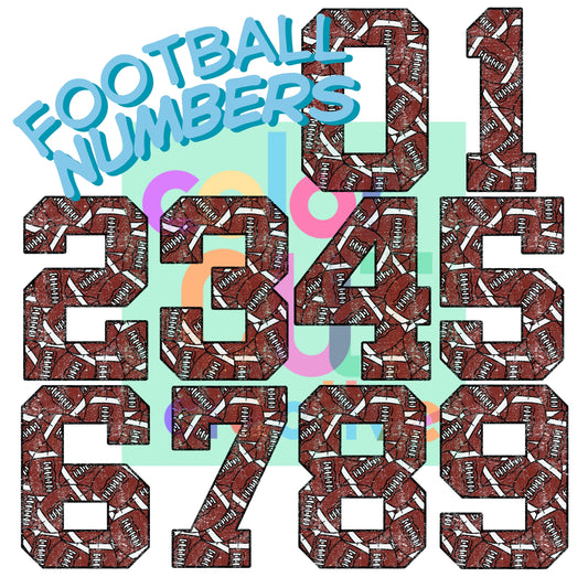 Football Numbers Clipart
