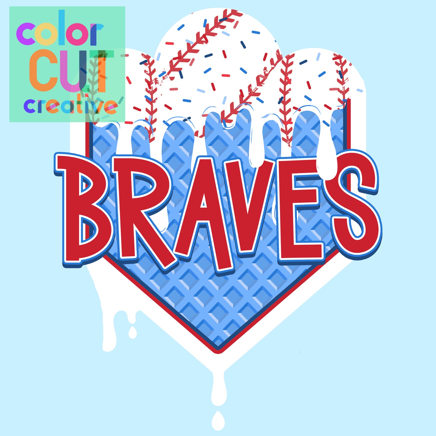 Braves Americana Home Plate Waffle Cone