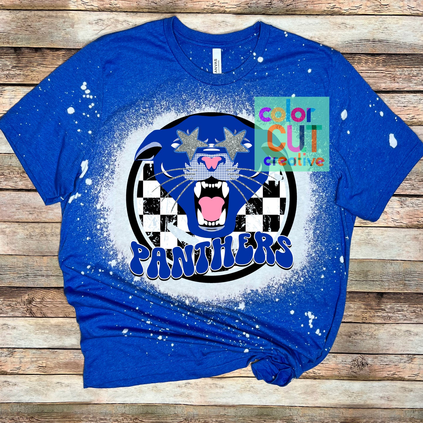 Angry Panthers Preppy Blue Black