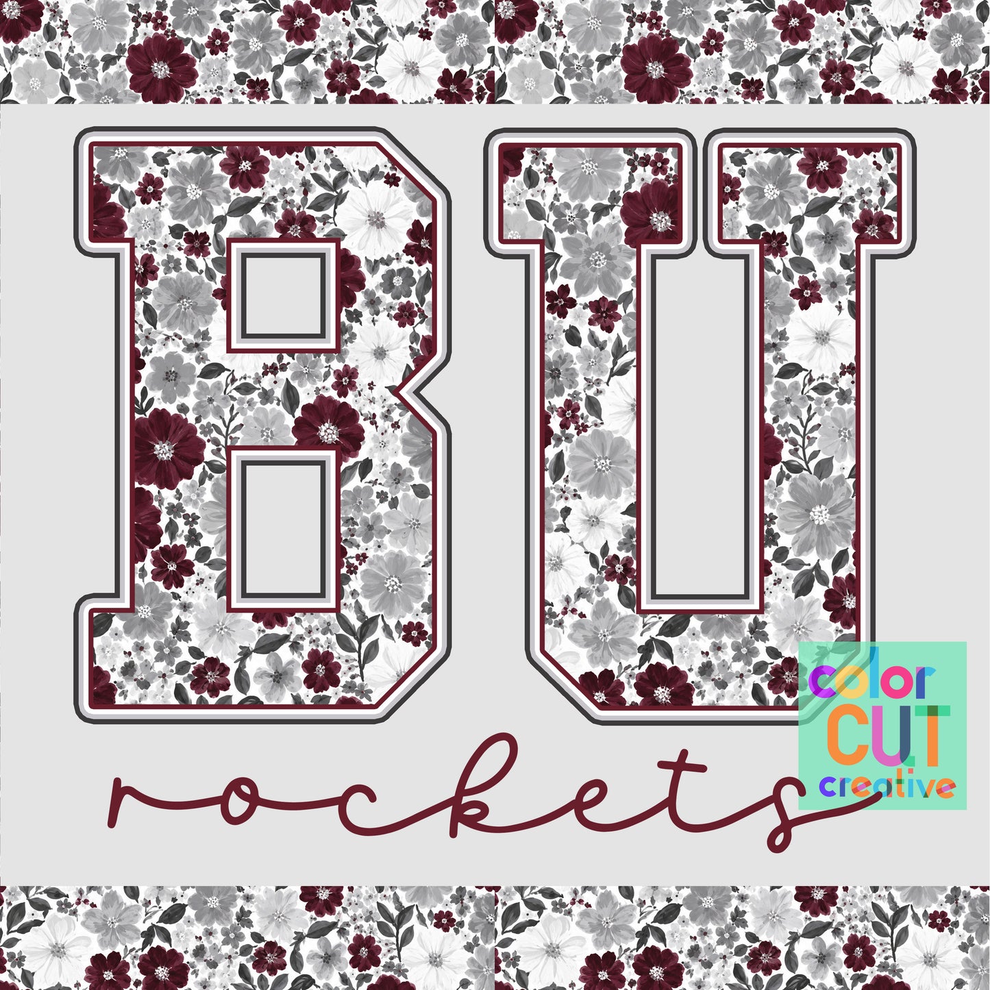 BU Rockets Floral Mascot