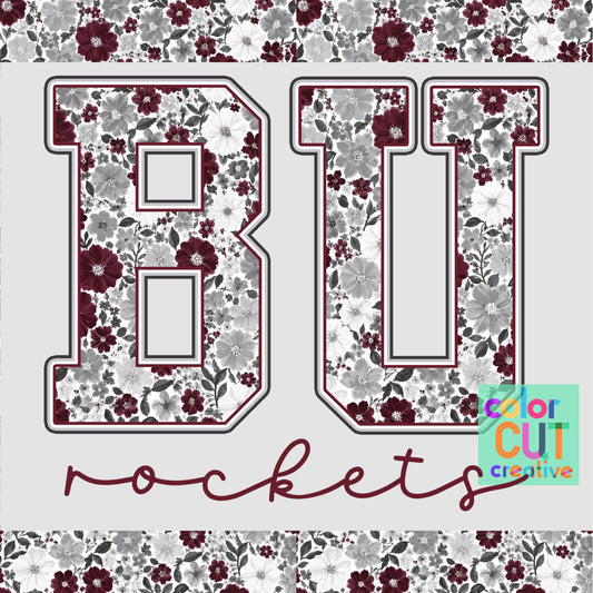 BU Rockets Floral Mascot
