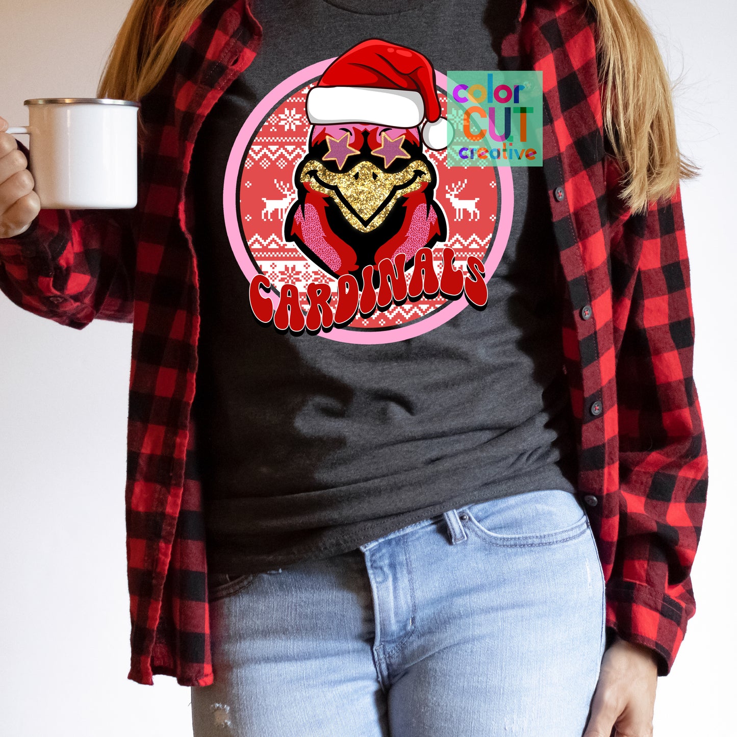 Fairisle Christmas Cardinals mascot