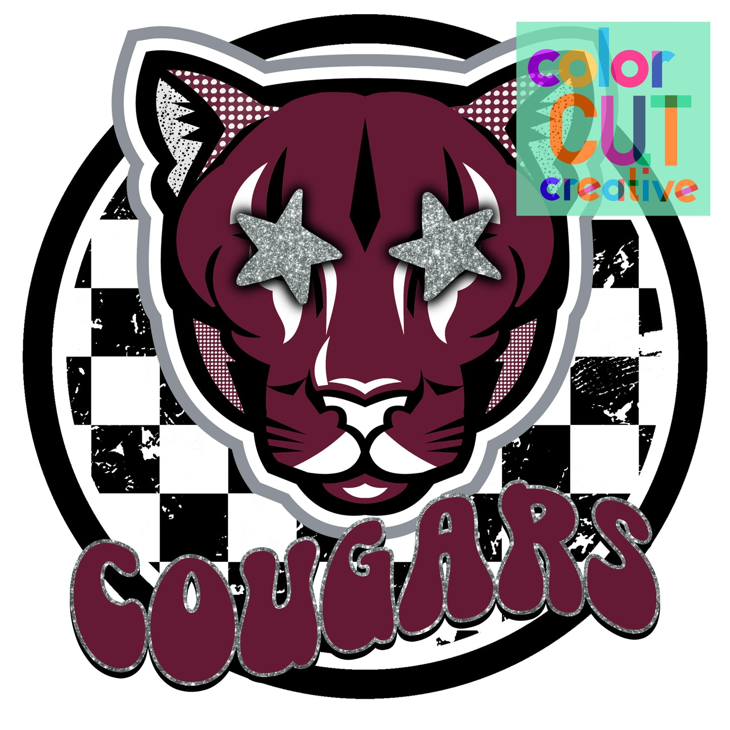 Cougars Maroon Silver Black