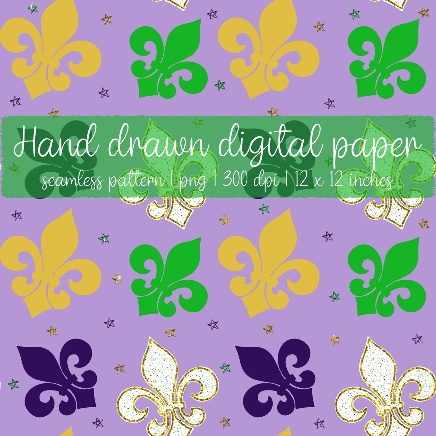 Mardi Gras Digital paper and design