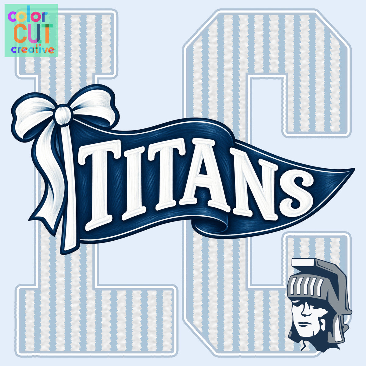 LC Titans Seersucker Mascot Design