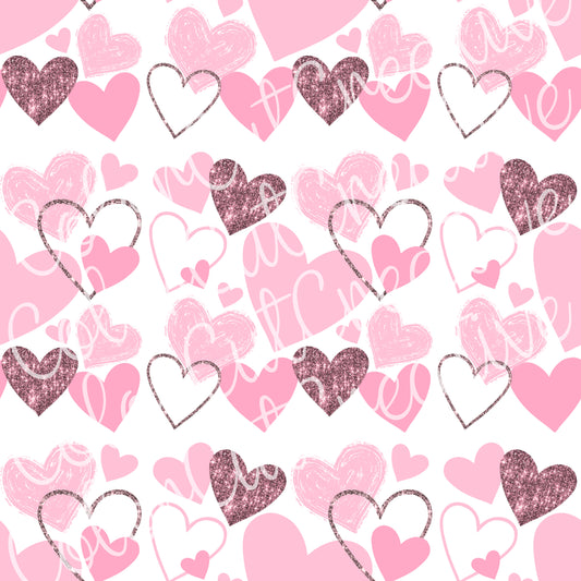 Glitter Hearts Digital Paper