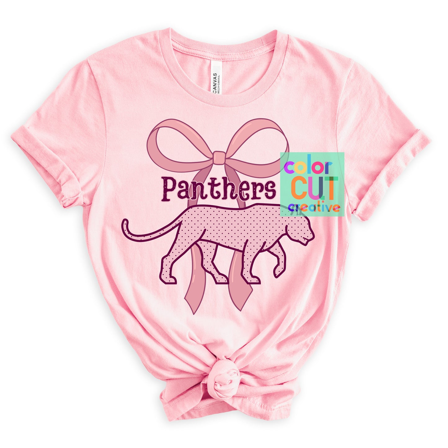 Panthers Coquette Bow Mascot