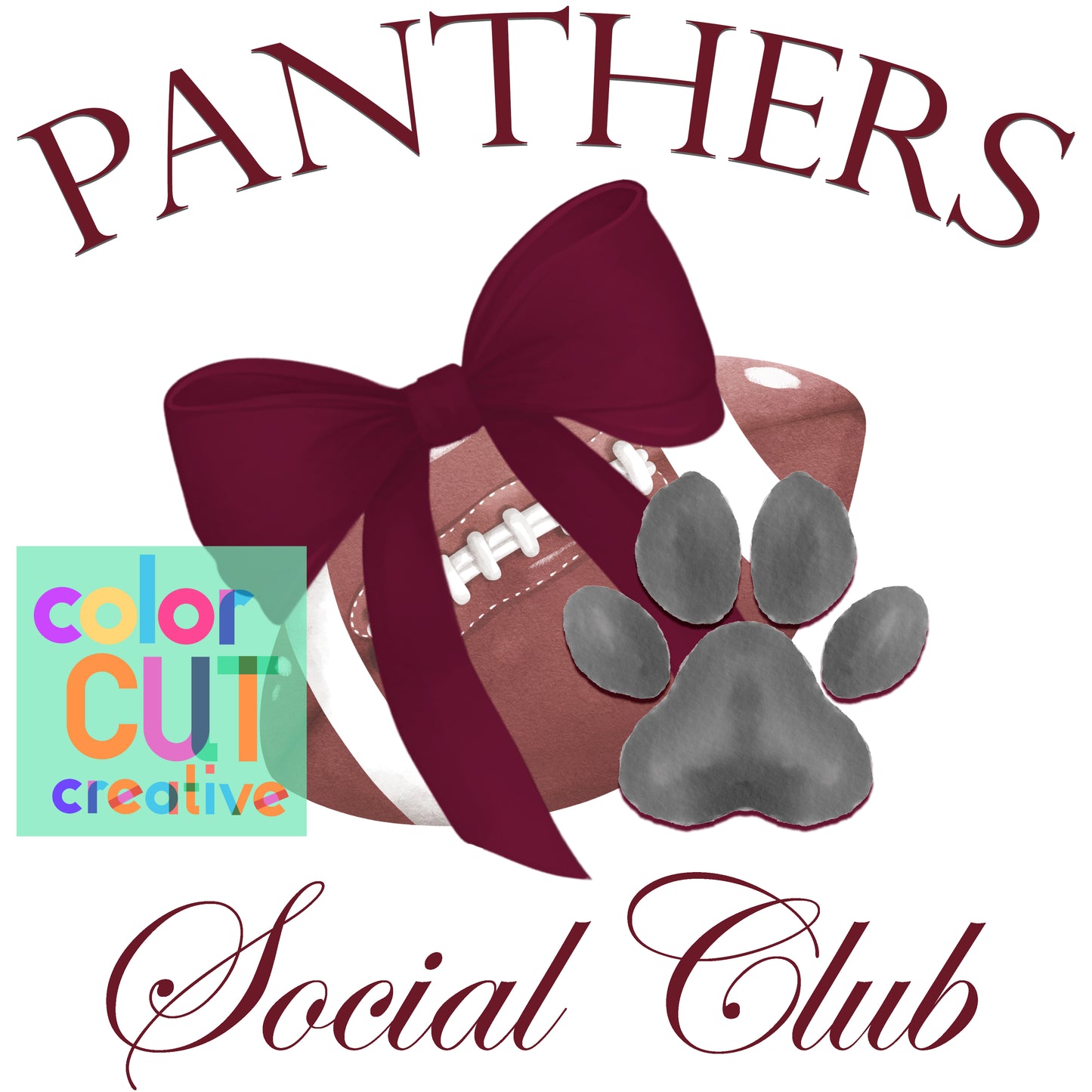 Panthers Social Club Maroon Grey