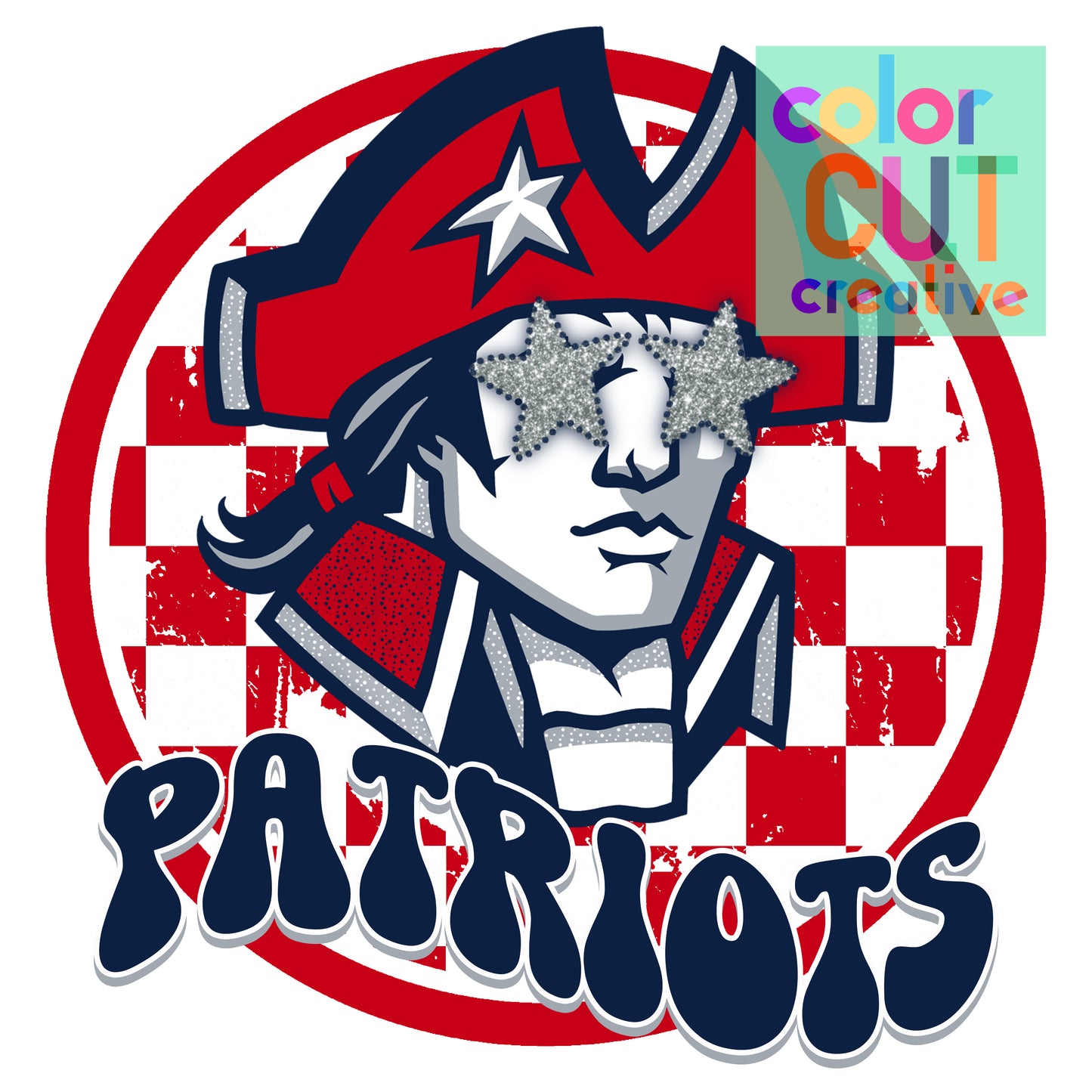 Patriots red navy mascot