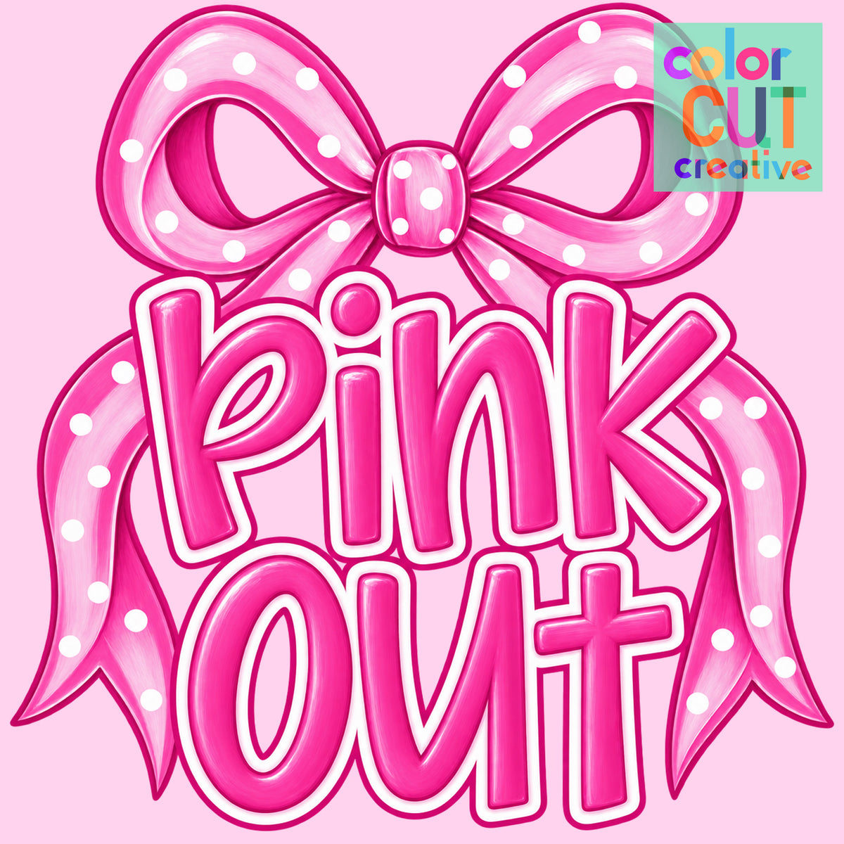 Pink Out Dot Bow