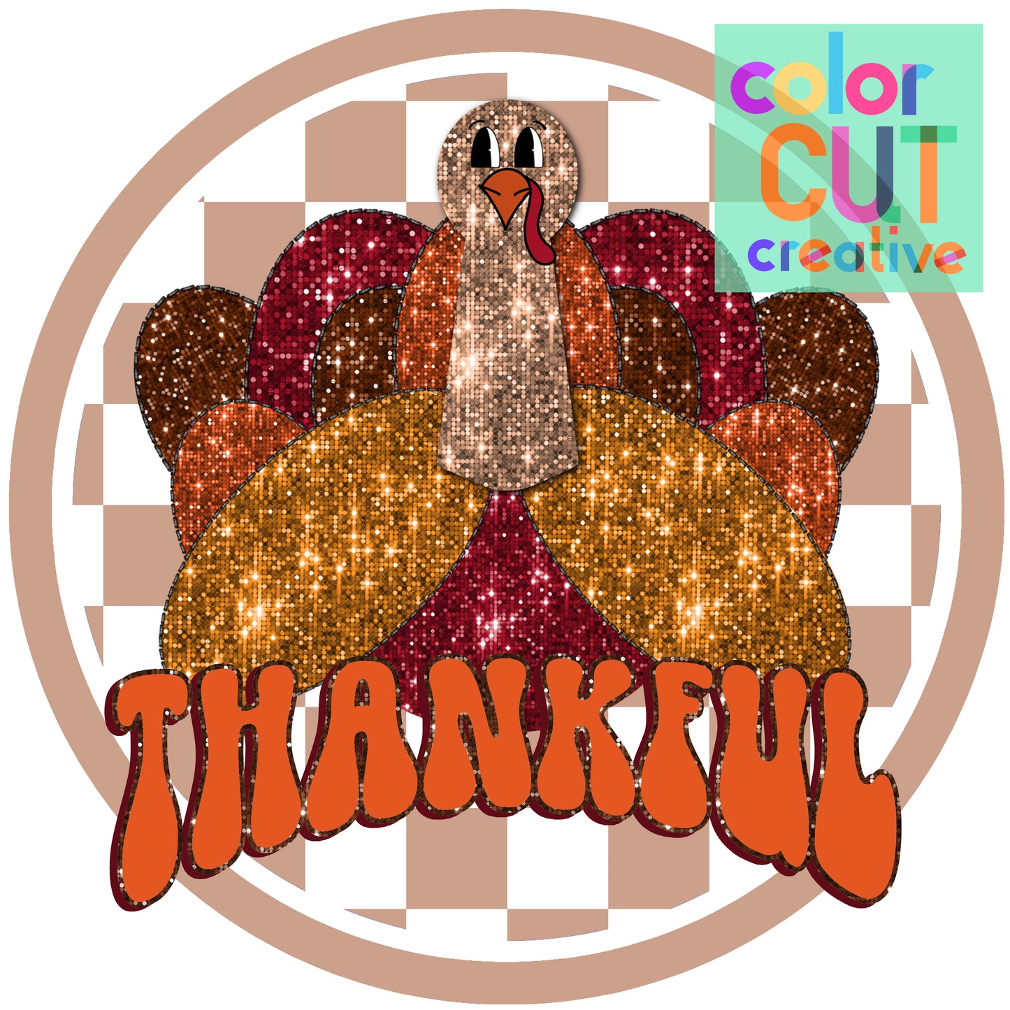 Sequin Thankful Turkey